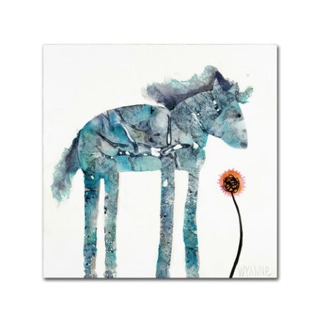 Trademark Fine Art Wyanne 'Blue Painted Pony' Canvas Art, 14x14 ALI8205-C1414GG